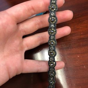 Deepa Gurnani Stretch Gray Gem Headband